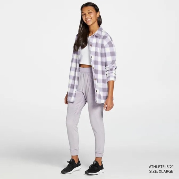 DSG Purple and White Buffalo Plaid Lavender Checkered Jacket - Picture 3 of 8